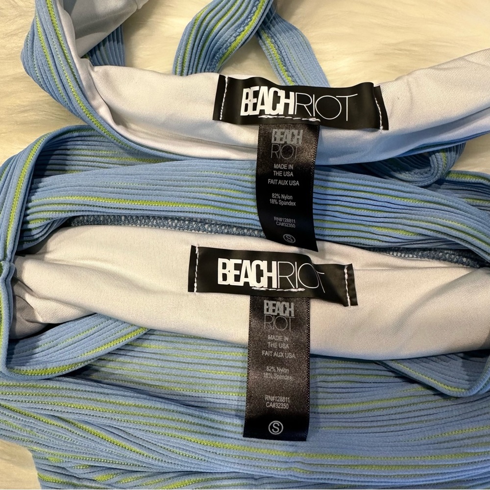 NWOT Beach Riot Ribbed Bikini Set Highwaisted - Picture 6 of 6